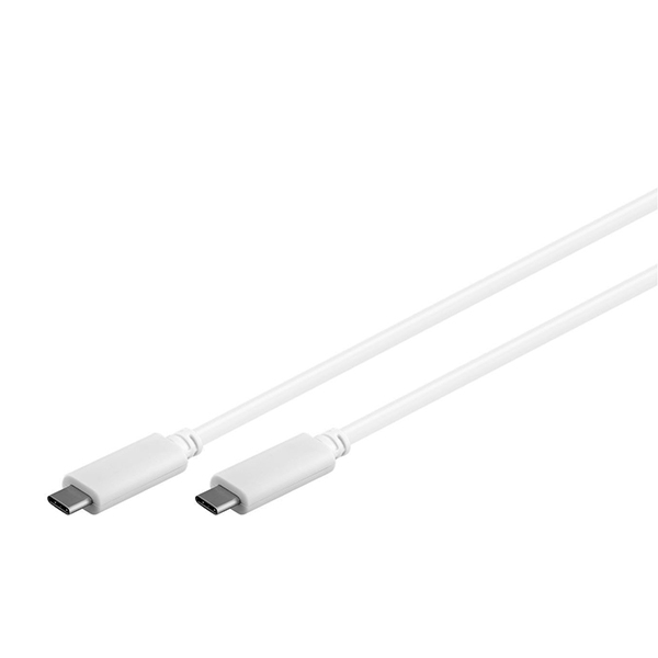 67193  Cable de  0,5m USB 3.2 Gen1 5Gbit/s PD60W USB-C Macho a USB-C Macho Blanco Video Carga y Datos