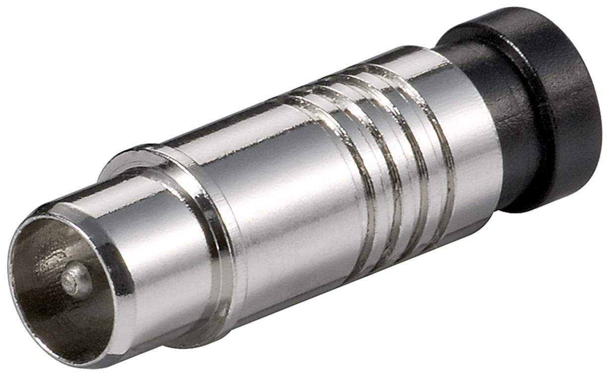 67243  Conector Coaxial Macho de compresi&oacute;n  
Adaptador de compresi&oacute;n met&aacute;lico