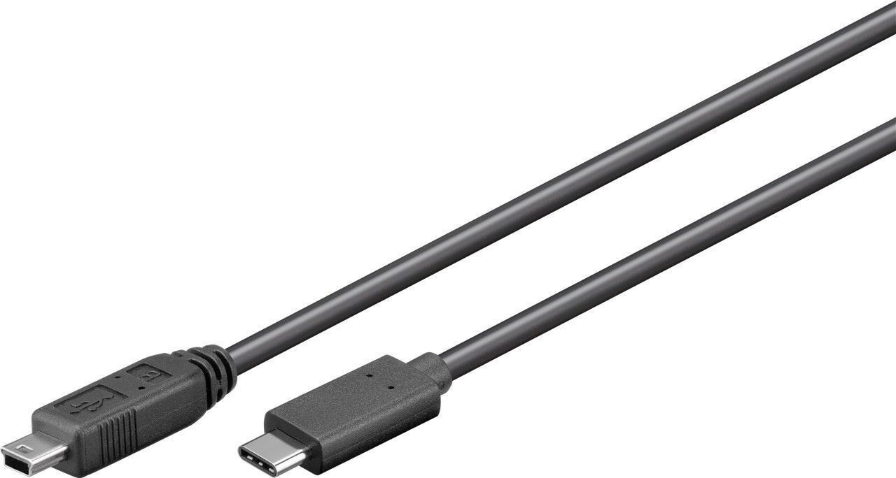 67989  Cable USB-C M a mini B M 5-pin 0.5 m 2,5W 480Mbit/s
