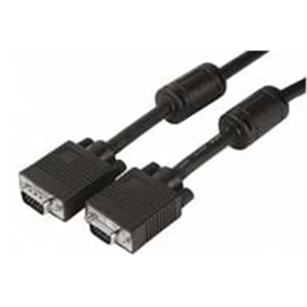 68141  Cable VGA Macho-Macho 30 metros 3C+7 Negro con  ferritas