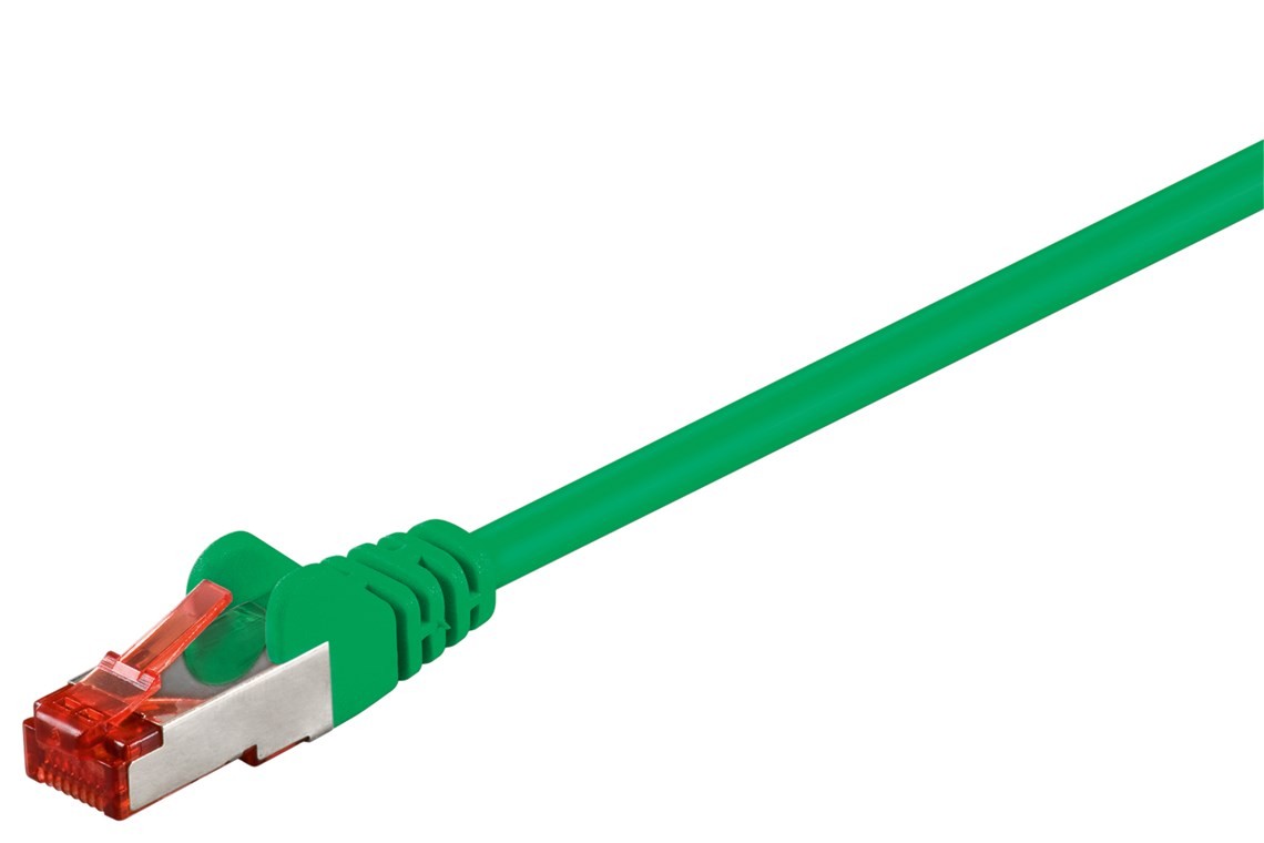 68289  Latiguillo CAT 6, S/FTP,  1.00 m, Verde, LSZH Goobay