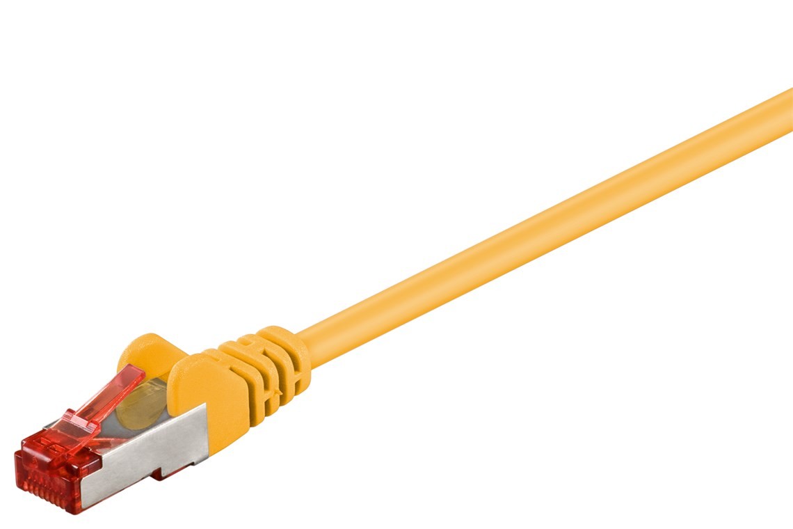 68299  Latiguillo CAT 6, S/FTP,  0.50 m, Amarillo, LSZH Goobay