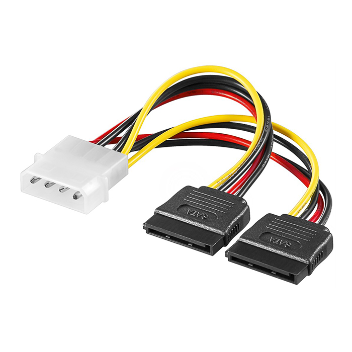 68524  Adaptador; 1xHDD/5.25 M 4-pin a 2xSATA 15-pin 0.13m