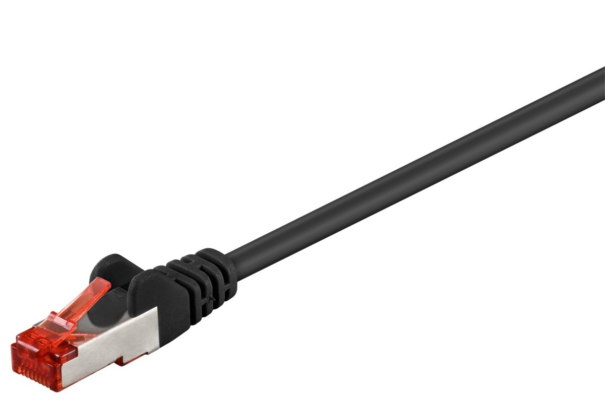 68700  Latiguillo CAT 6, S/FTP,  5.00 m, Negro, LSZH Goobay