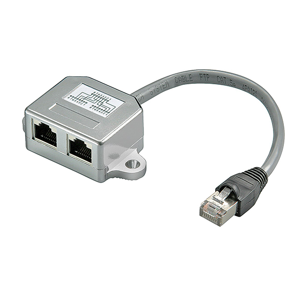 68909  Adaptador Separador de Pares Ethernet+ ISDN 1M-2H RJ45 Cat5e