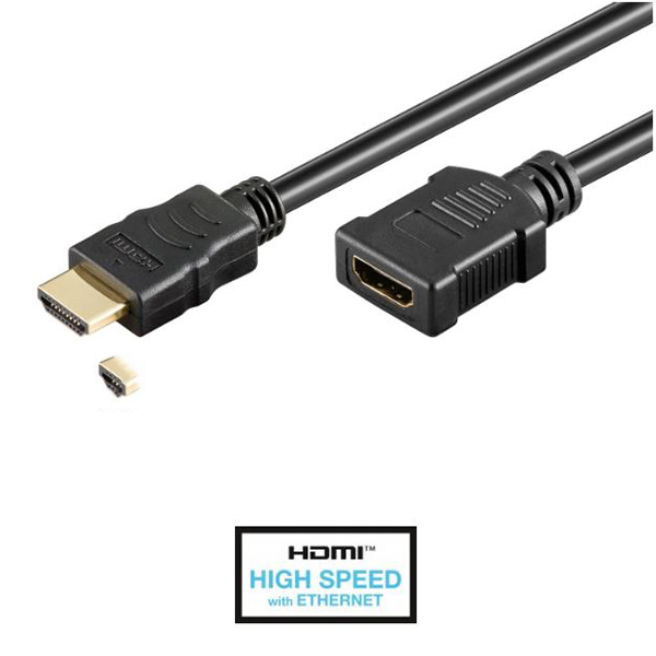 69912  Cable Extension 0,50m HDMI A macho > HDMI A hembra