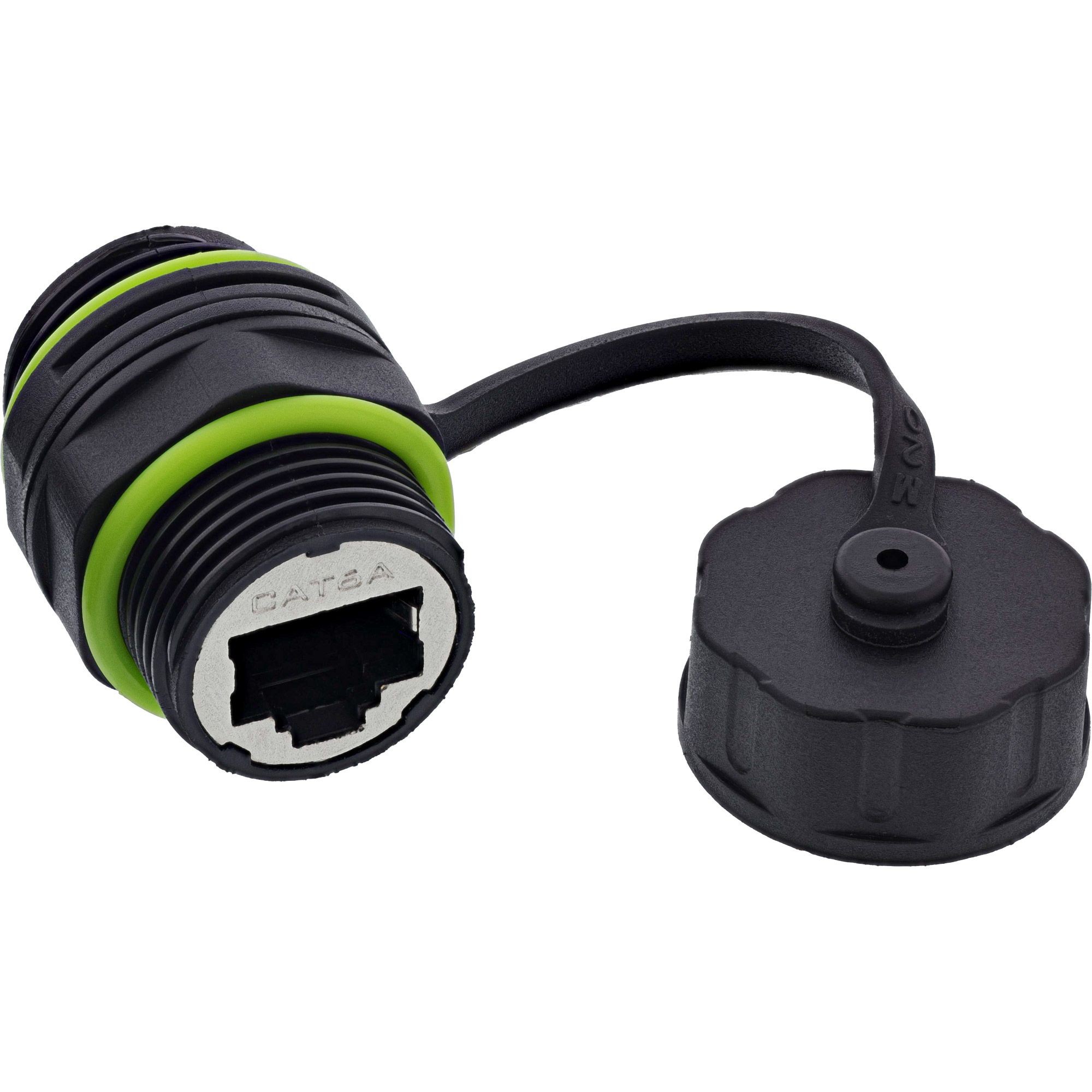 69927J  Adaptador RJ45 Cat6A, IP68, Cat.6A, mini, blindado, 2 tomas RJ45 para panel InLine
