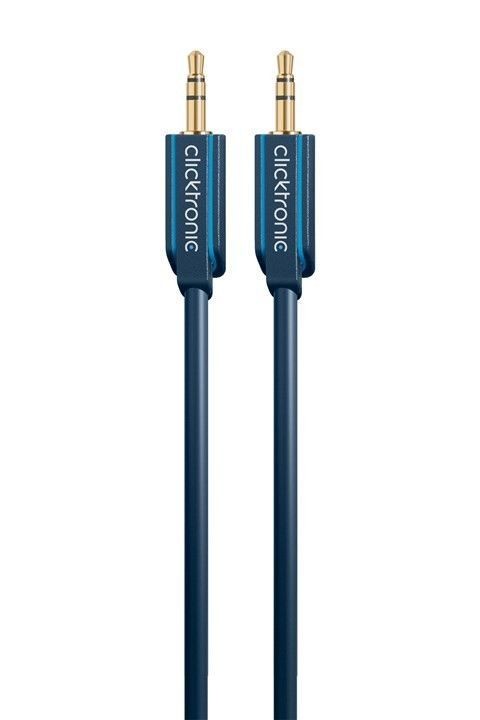 70477  Cable de  1,50 metros Audio Stereo MiniJack 3.5 Macho/Macho Cliktronic PREMIUM OFC Caja Carton Retail **Ultimas Unidades****