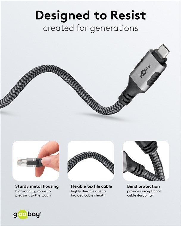 70754  USB-C 3.1 to RJ45 Ethernet Cable, 10 m
