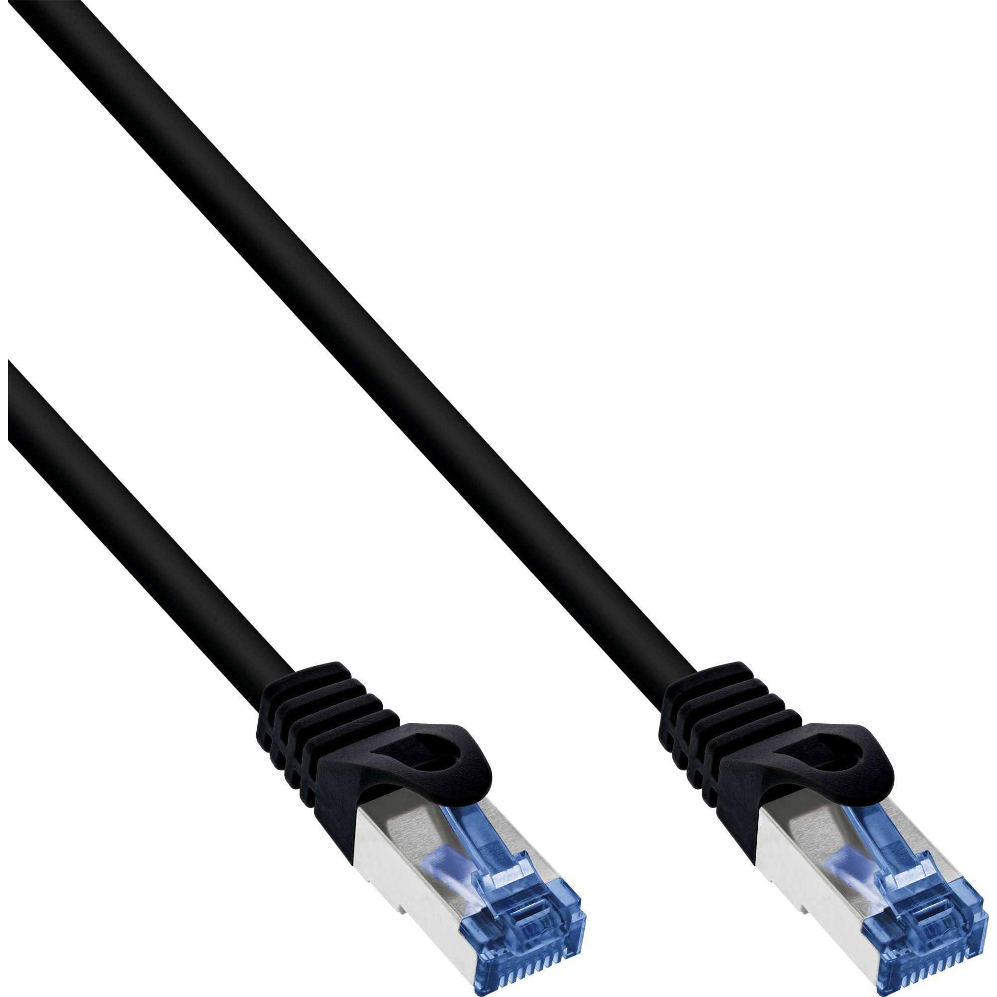 73814S  Patch Cable Cat.6A S/FTP - PUR  1,50m, black