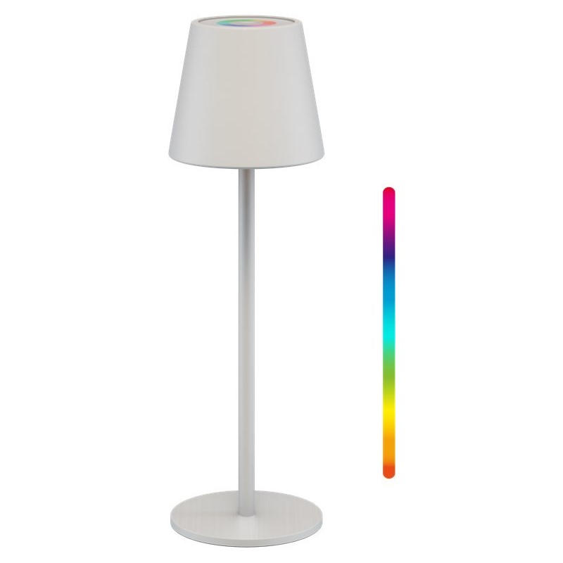73928  L&aacute;mpara de mesa LED inal&aacute;mbrica RGBW, blanca 
con control t&aacute;ctil, 150 lm, numerosos colores de luz RGB y blanco c&aacute;lido (3000 K),