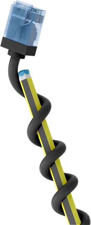 74230  Latiguillo CAT 6A, U/UTP,  0.15 m, Negro, LSZH-TPE  Slim Delgado Goobay