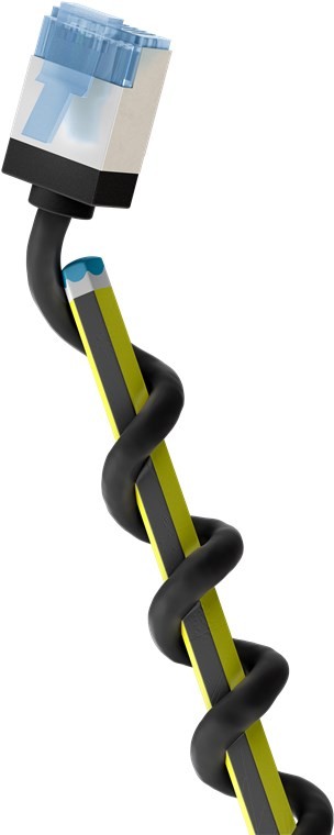 74318  Latiguillo CAT 6A, U/FTP,  1.00 m, Negro, LSZH-TPE  Slim Delgado Goobay
