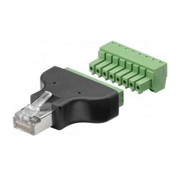 76736  Adaptador Terminal Block 8-pin> RJ45 Macho (8P8C)