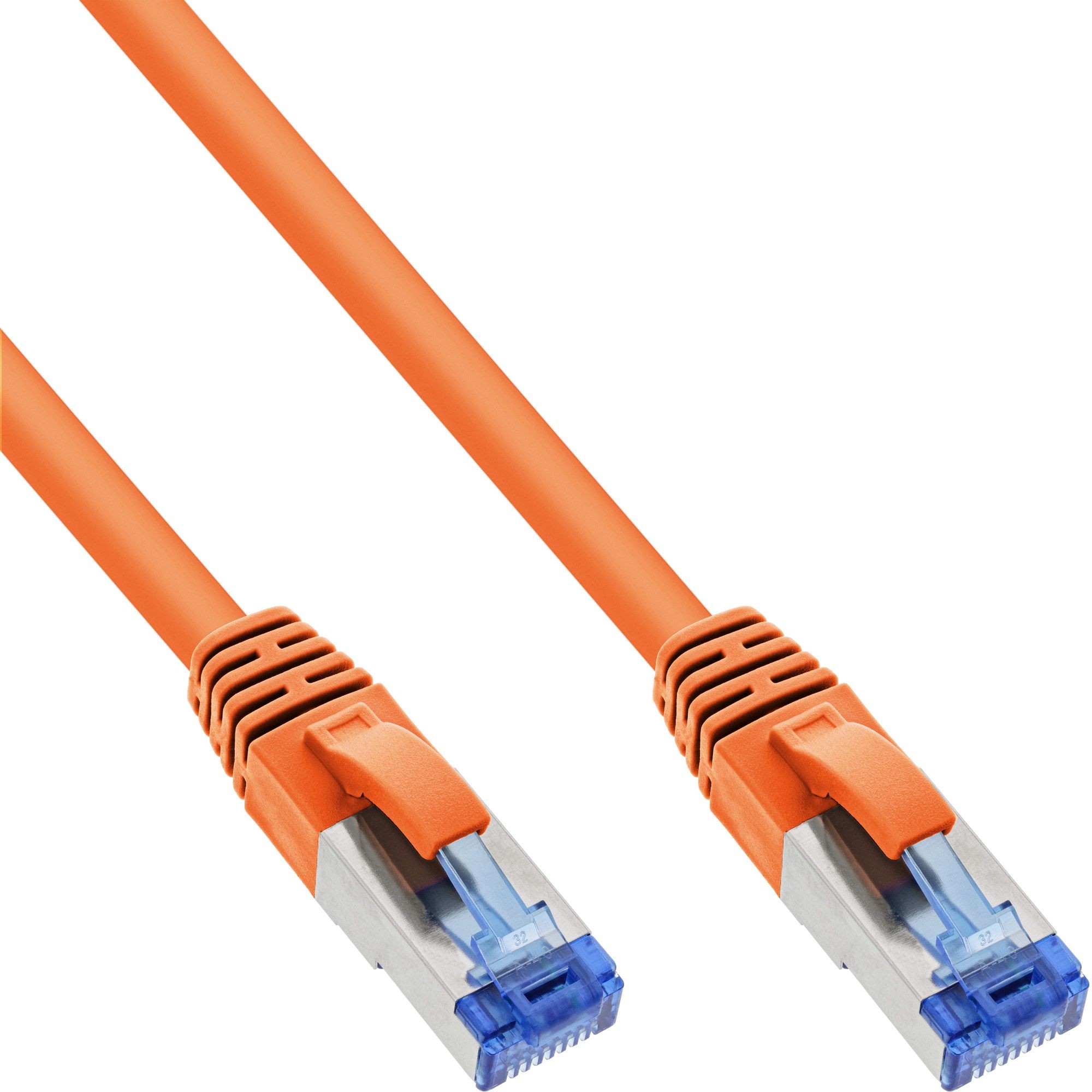 76803O  Latiguillo CAT 6A, S/FTP,  3.00 m, Naranja, LSZH Inline