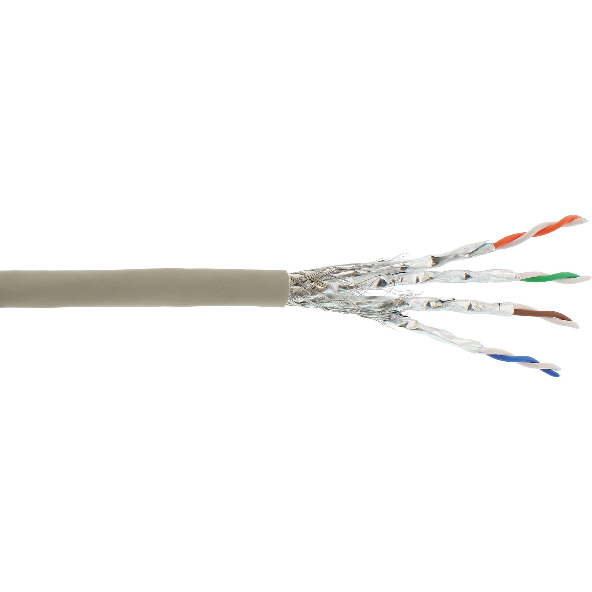 76899  Bobina CAT 6A S/FTP  100m Flexible Gris, AWG26 CU LSZH PiMF Inline