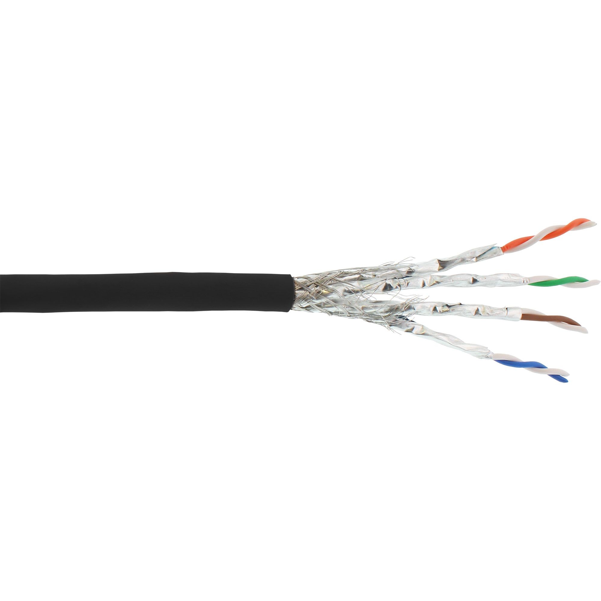 76899S  Bobina CAT 6A S/FTP  100m Flexible Negro, AWG26 CU LSZH PiMF Inline