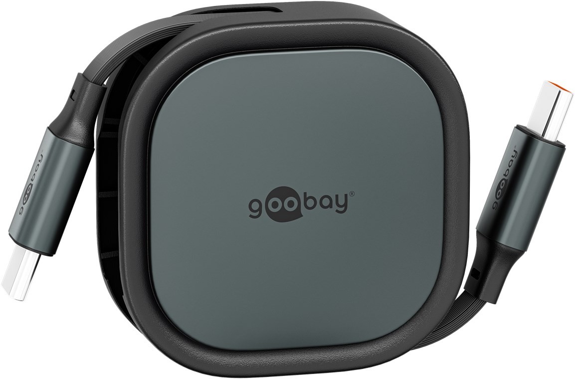 77424  Cable USB-C autorretr&aacute;ctil, 1 m, negro/plateado 

Cable de carga USB de 15 W en una robusta caja.