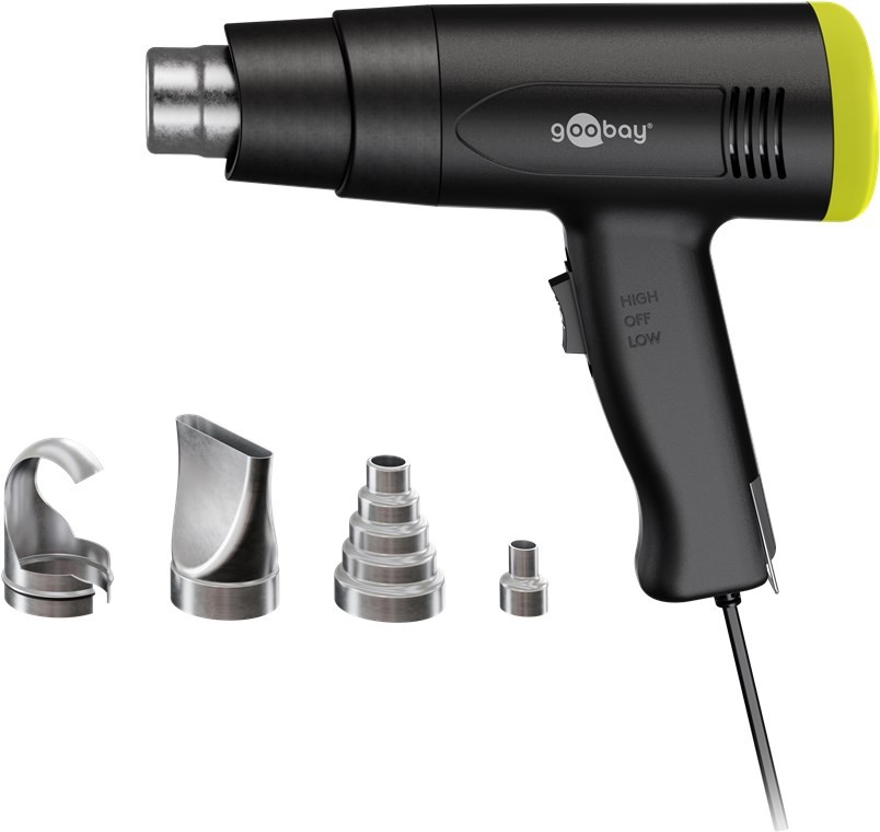 77822  Pistola de aire caliente Superior, 1500 W
 con dos intervalos de temperatura de ajuste continuo y cuatro boquillas diferentes