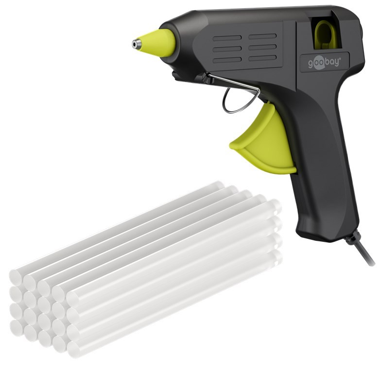 77826  Pistola de pegamento caliente Superior 40 W, incluye 20 barras de pegamento
para barras de pegamento caliente de 11 mm de diámet