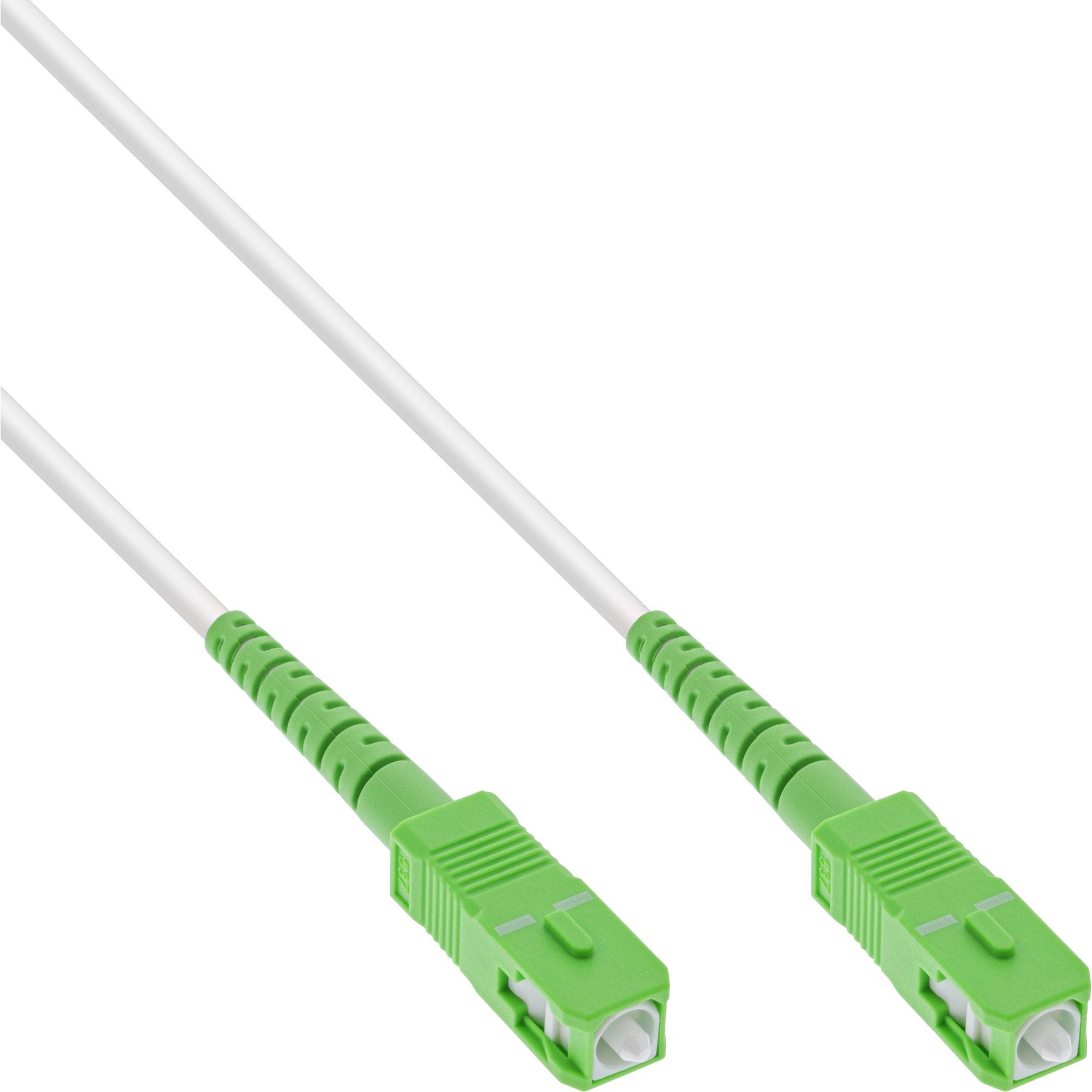 88340  Cable de Fibra &Oacute;ptica para Router 40m -&Oslash;3 Blanco mm Latiguillo Monomodo FTTH - 9/125 OS2 - SC/APC-SC/APC Simplex - Compatible
