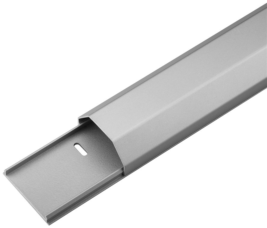 90668  Canaleta de Aluminio para Cables, Plata, 110 x 5,0 x 2,6 cm Goobay
