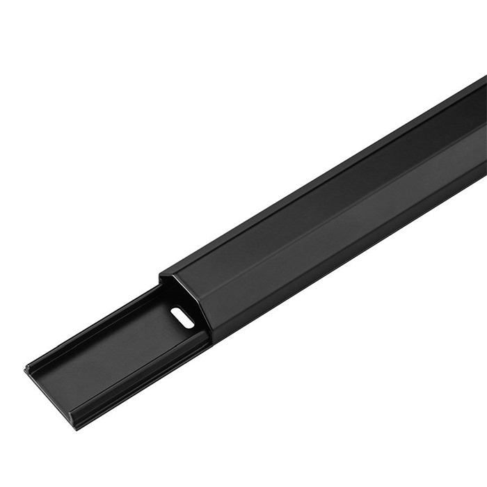 90723  Canaleta de Aluminio para Cables, Negro, 110 x 3,3 x 1,8 cm Goobay