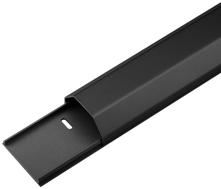 90724  Canaleta de Aluminio para Cables, Negro, 110 x 5,0 x 2,6 cm Goobay