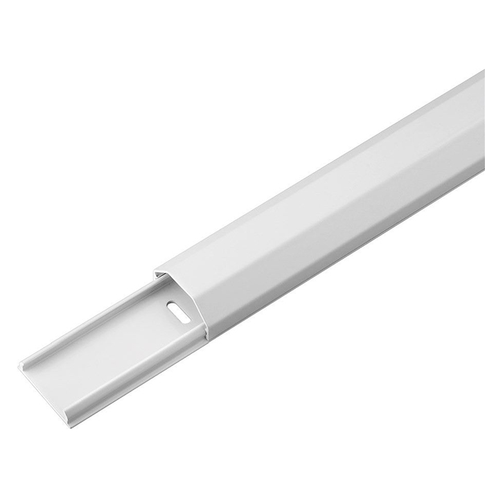 90727  Canaleta de Aluminio para Cables, Blanco, 110 x 3,3 x 1,8 cm Goobay