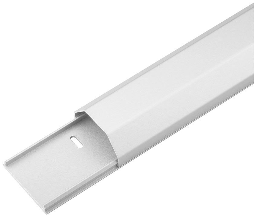 90728  Canaleta de Aluminio para Cables, Blanco, 110 x 5,0 x 2,6 cm Goobay