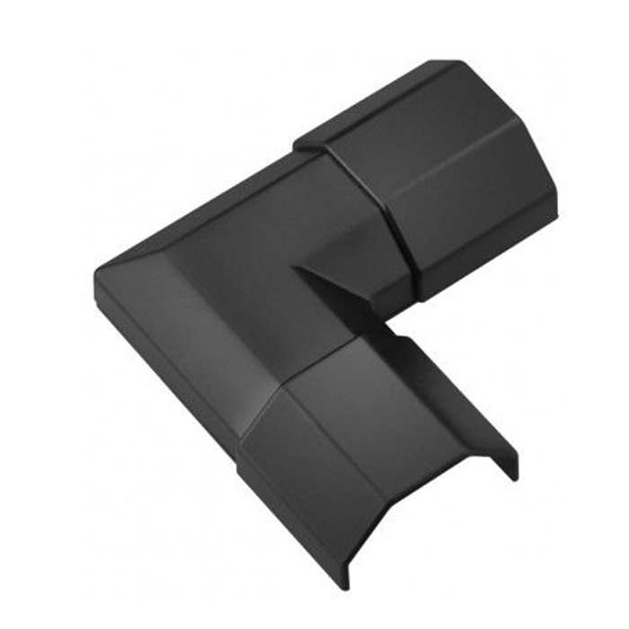 90781  Canaleta de Aluminio para Cables, Negro, 3,4 Angulo de  90º para 90723 Goobay