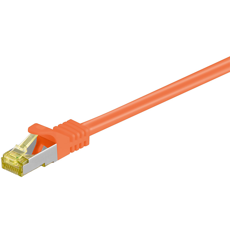 91579  Latiguillo CAT 7, S/FTP,  0.50 m, Naranja, LSZH Goobay