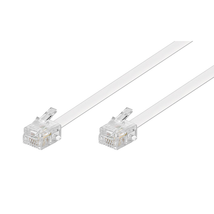 93067  Cable Telefonico  RJ11 6P4C Blanco  3 m