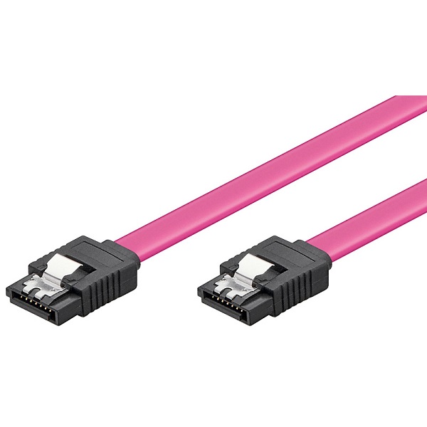 93115  Cable  0,50m SATA L-M a SATA L M  Rojo Clip 1.5 GBits / 3 GBits