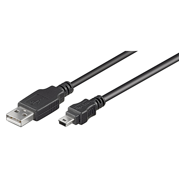 93229  Cable USB  0.3m USB 2.0 A-M miniB-M Negro (5 pin )