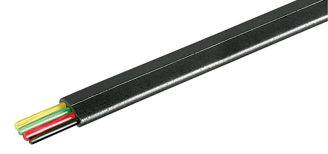 93304  Bobina telefonica Plano Negro 100 metros 4 hilos Goobay