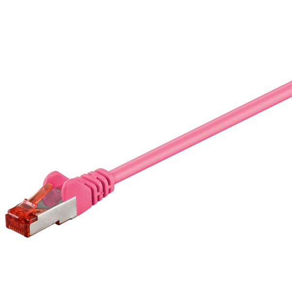 93433  Latiguillo CAT 6, S/FTP,  0.50 m, Rosa, LSZH