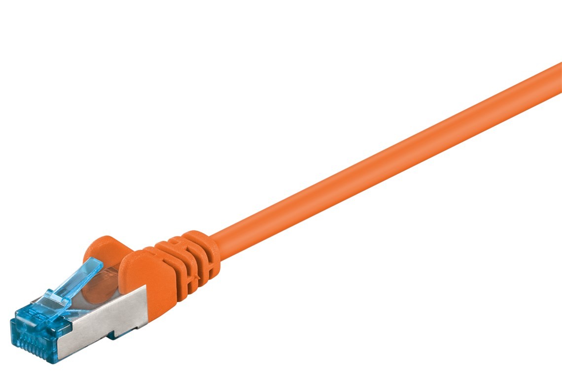 93704  Latiguillo CAT 6A, S/FTP, 10.00 m, Naranja, LSZH