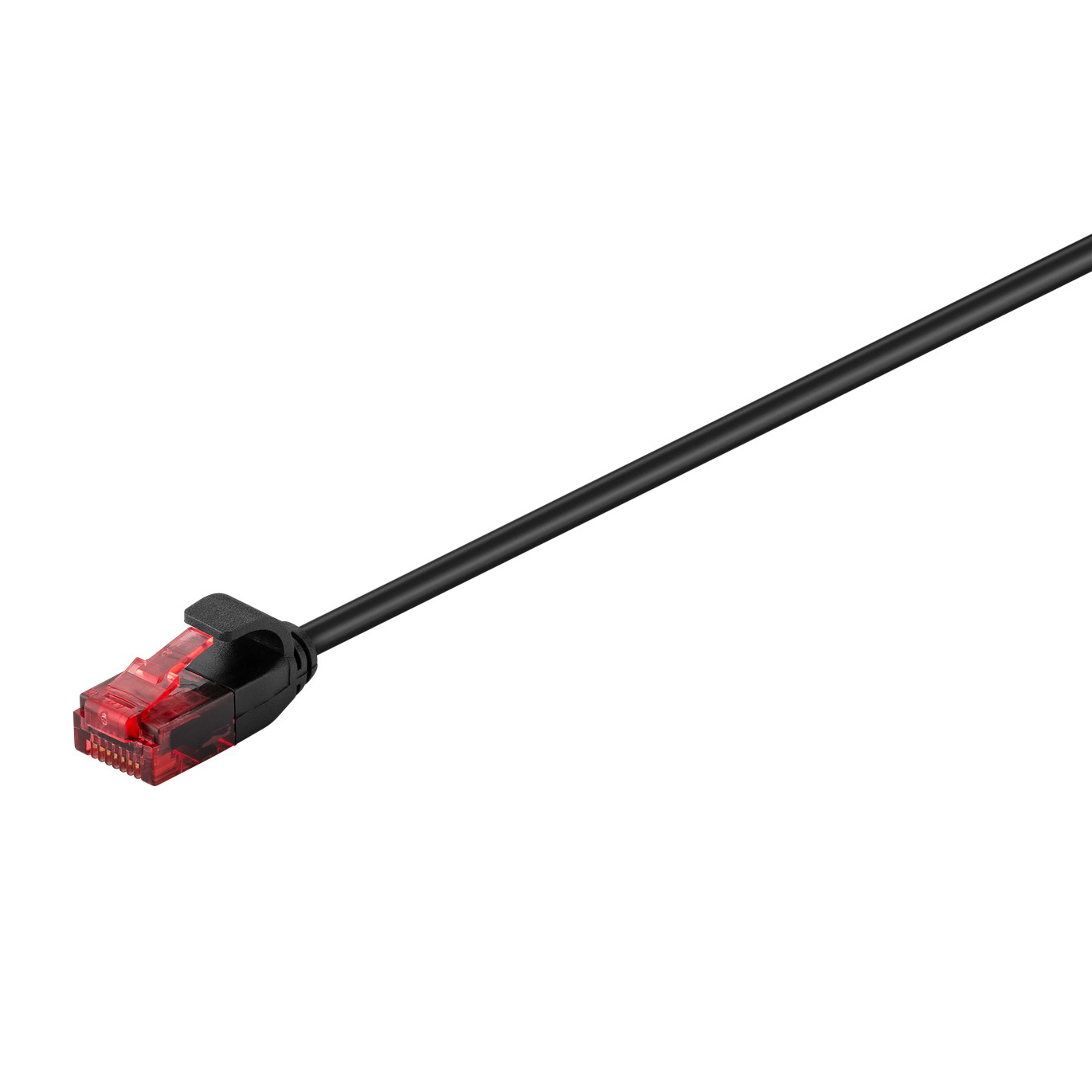 93713  CAT 6 slim patch cable U/UTP,black, 0.5 m - Cu