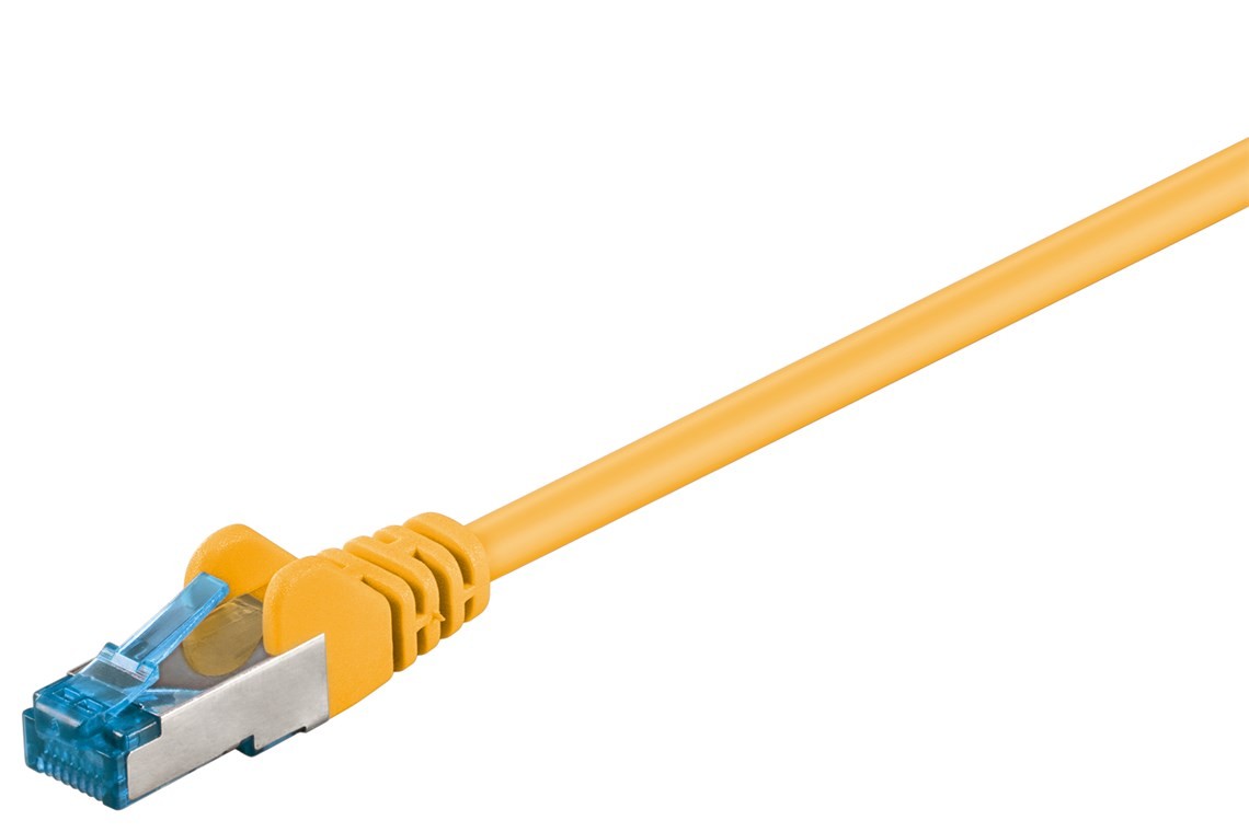 93740  Latiguillo CAT 6A, S/FTP,  2.00 m, Amarillo, LSZH Goobay