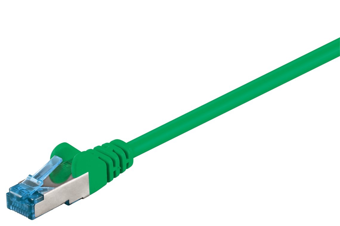 93742  Latiguillo CAT 6A, S/FTP,  2.00 m, Verde, LSZH Goobay