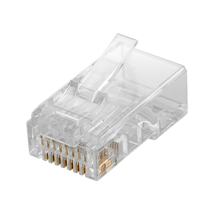 93828  Conector modular Cat 6 RJ45 Macho UTP No apantallado SIN GUIA (precio 1 Conector, Minima compra 10 Conectores)