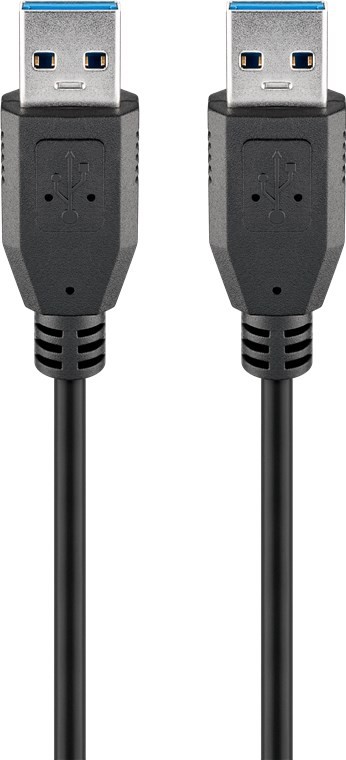 93929  Cable USB 3.0 (AM/AM) 3m Negro Triple Malla