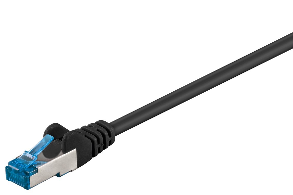 94154  Latiguillo CAT 6A, S/FTP, 20.00 m, Negro, LSZH Goobay