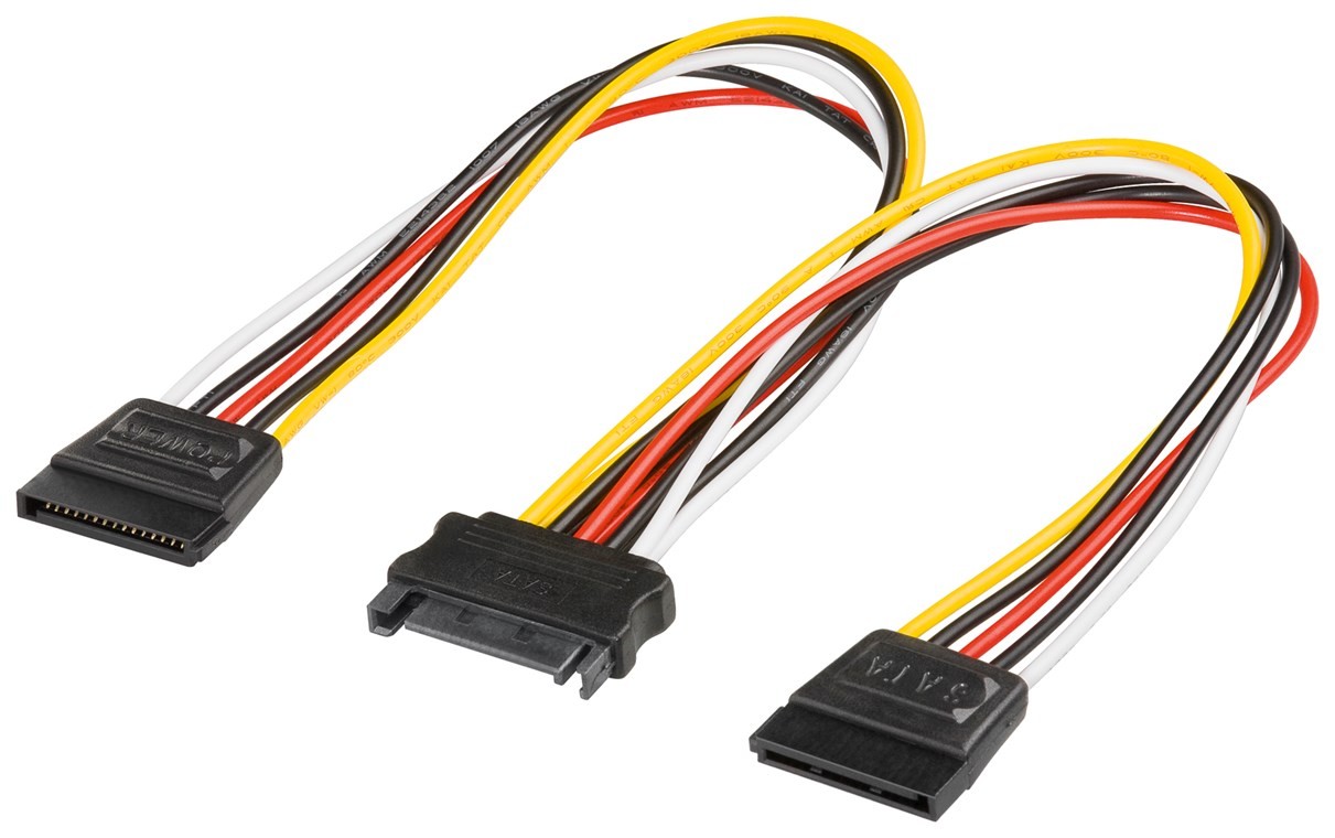 95114  Cable Interno PC;  1xSATA M a 2x SATA H  0,20m