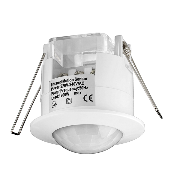 95173  Detector de movimiento por infrarrojos
 empotrado en techo, detección de 360°, para uso interior IP20 Apto led