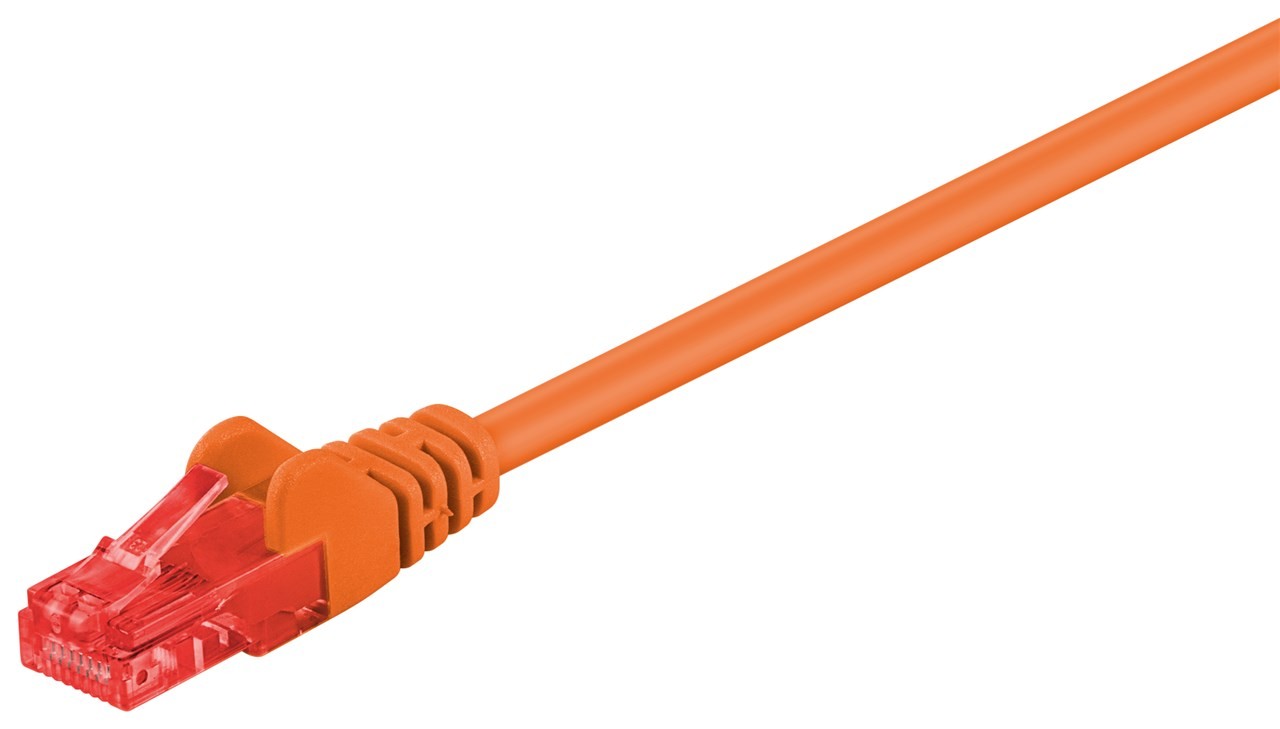 95271  CAT 6 patch cable, U/UTP, orange, 2 m - CCA material