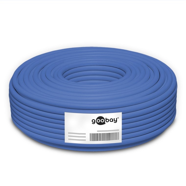 96092  Bobina CAT 6A U-UTP   50m Flexible Azul AWG23/1 Eca