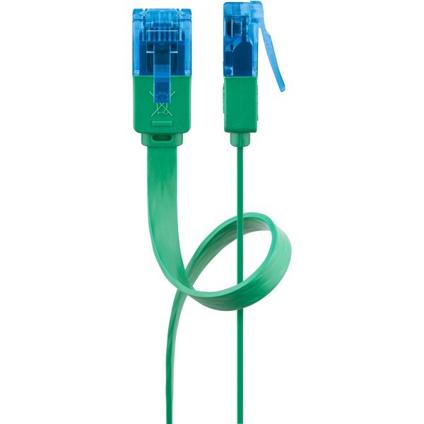 96297  CAT 6a flat-patch cable U/UTP, green, 0.5 m - copper