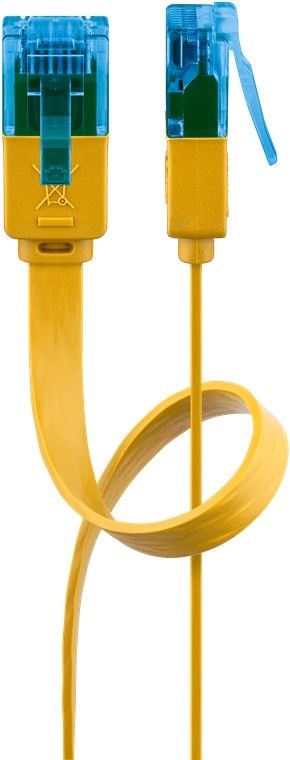 96307  Latiguillo CAT 6A, U/UTP,  1.00 m, Amarillo, CU-PVC- PLANO